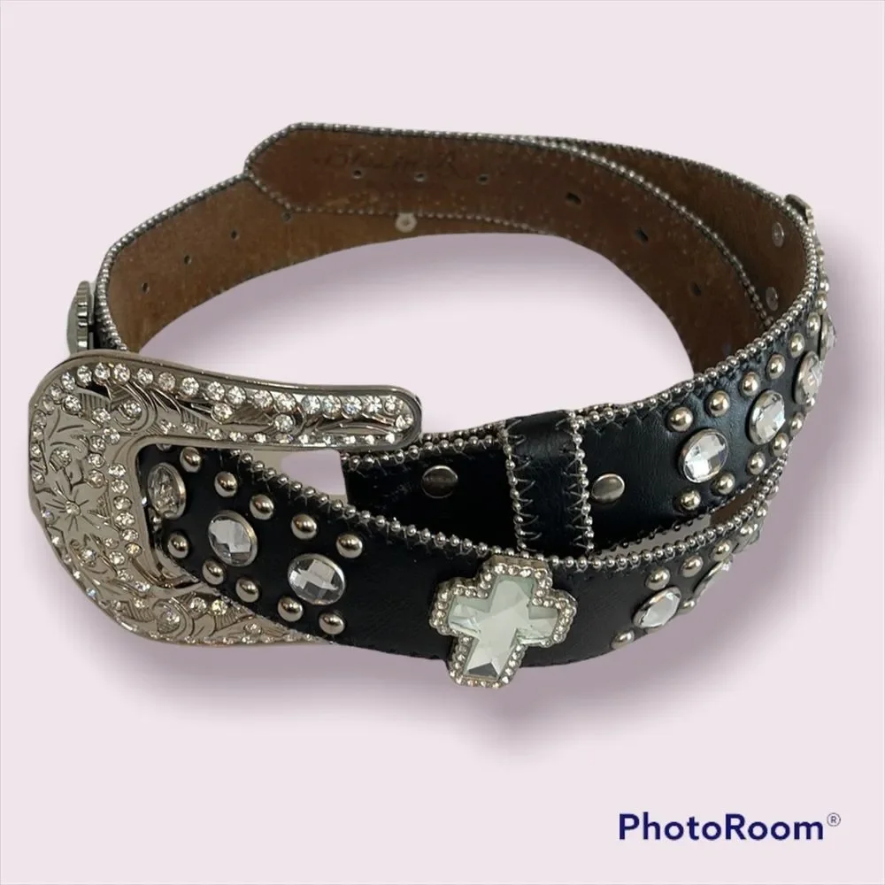 BLAZIN ROXX Cross Rhinestone Studded Belt